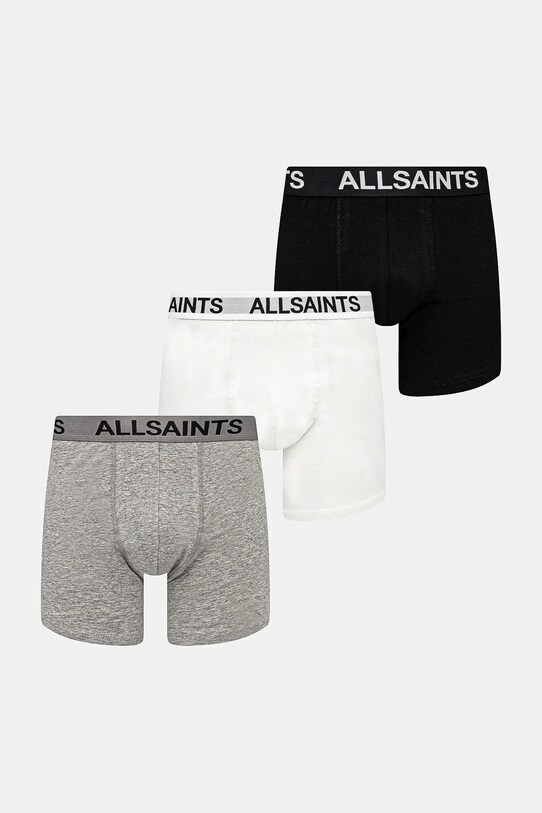 Боксери AllSaints 3-pack трикотаж сірий 43ASM493454TD
