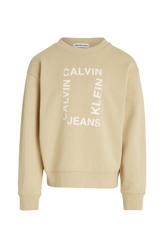 Calvin Klein Jeans bluza bawełniana dziecięca IB0IB02133.9BYH beżowy AW24