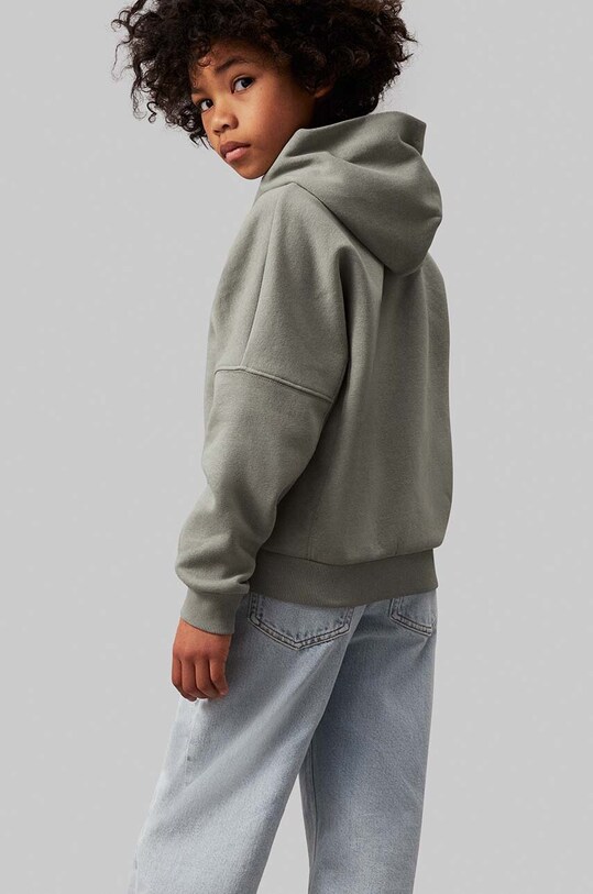 Detská mikina Calvin Klein Jeans zelená IB0IB02134.9BYH