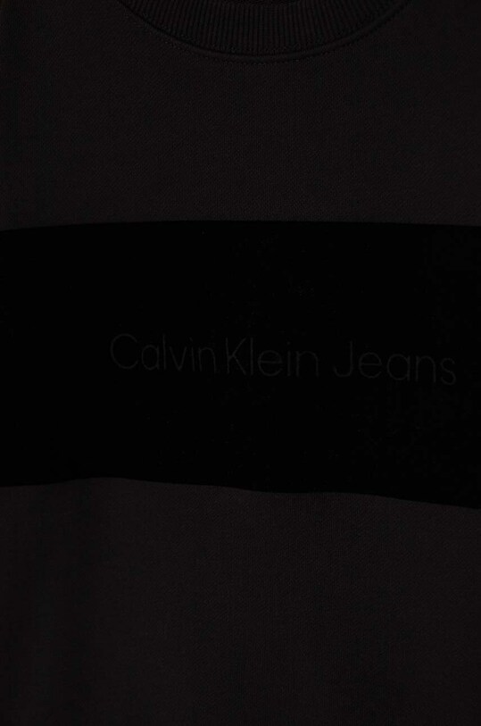 Мальчик Детская хлопковая кофта Calvin Klein Jeans IB0IB02135.9BYH.116 чёрный