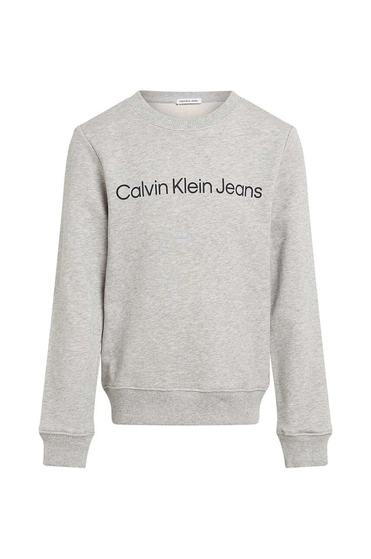Calvin Klein Jeans bluza bawełniana dziecięca nadruk szary IU0IU00581.9BYH
