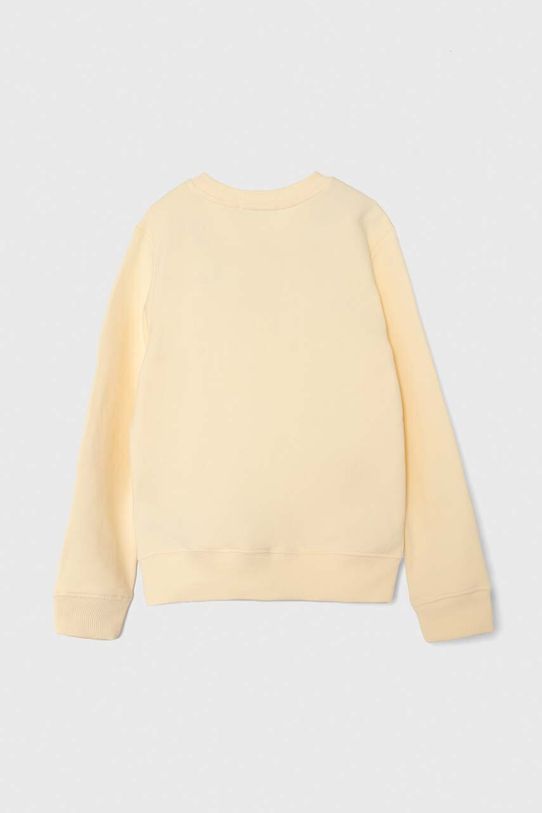Dječja pamučna dukserica Calvin Klein Jeans IU0IU00581.9BYH zlatna AW24