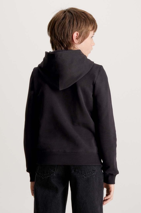 Детски памучен суичър Calvin Klein Jeans IU0IU00601.9BYH черен