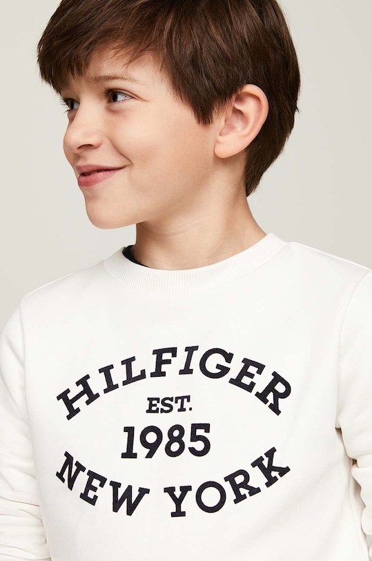 CHLAPEC Dětská mikina Tommy Hilfiger KB0KB09048.9BYH.128.176 bílá