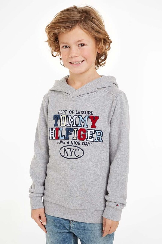 Детская кофта Tommy Hilfiger остальные серый KB0KB09050.9BYH.128.176