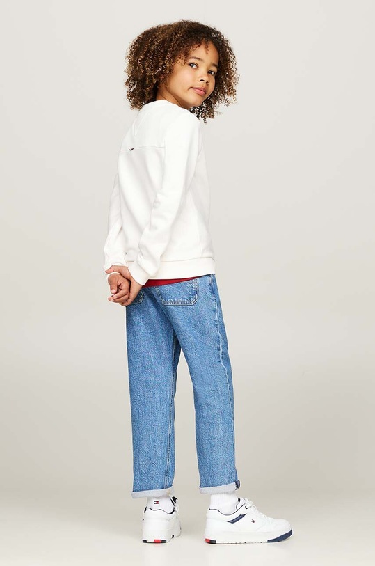 Tommy Hilfiger bluza bawełniana dziecięca KB0KB09052.9BYH.116.122 biały