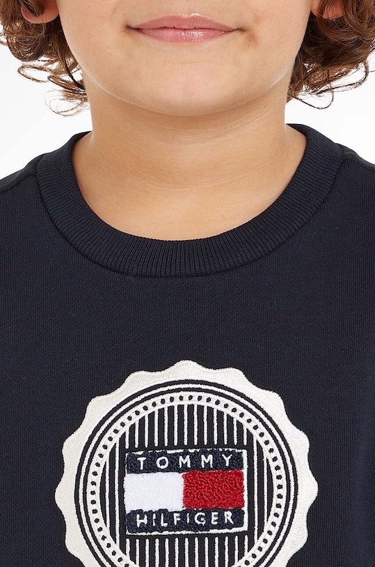 Tommy Hilfiger bluza bawełniana dziecięca KB0KB09052.9BYH.116.122 granatowy