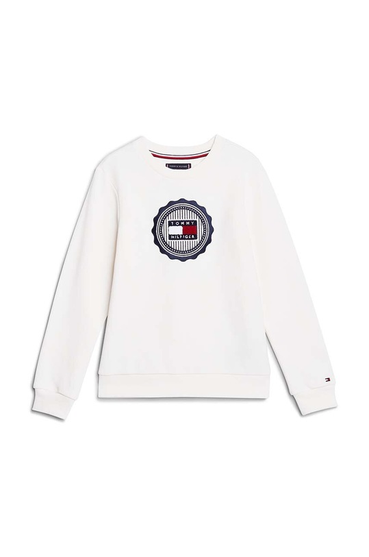Dětská bavlněná mikina Tommy Hilfiger KB0KB09052.9BYH.128.176 bílá AW24