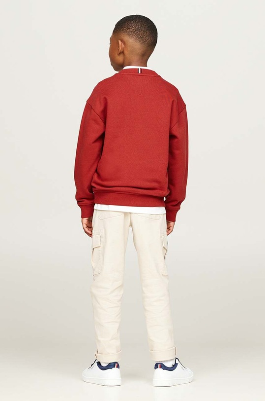 Dětská bavlněná mikina Tommy Hilfiger KB0KB09119.9BYH.128.176 červená