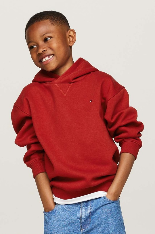 Tommy Hilfiger bluza dziecięca z kapturem czerwony KS0KS00562.9BYH.128.176