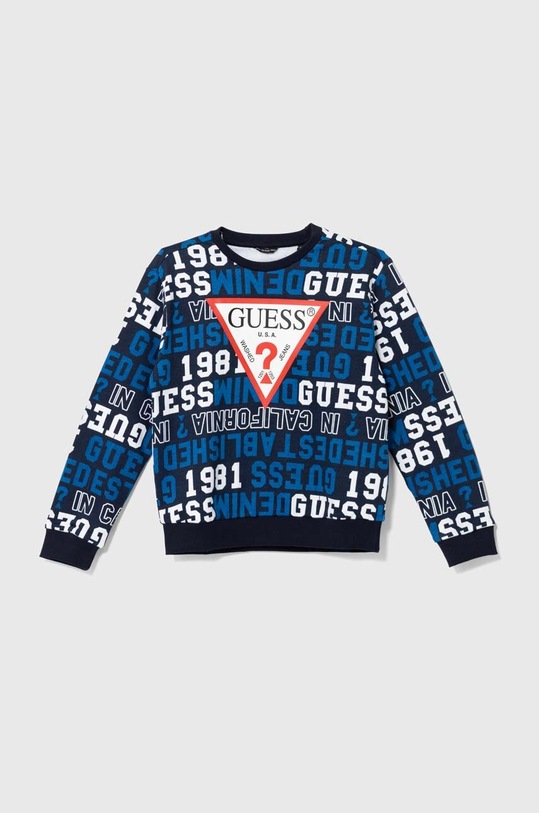 Παιδική βαμβακερή μπλούζα Guess βαμβάκι σκούρο μπλε L4YQ02.KA6R3.9BYH