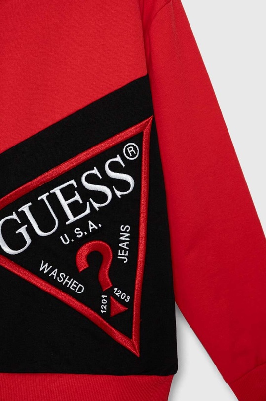 CHLAPEC Dětská bavlněná mikina Guess L4YQ04.KA6R4.9BYH červená