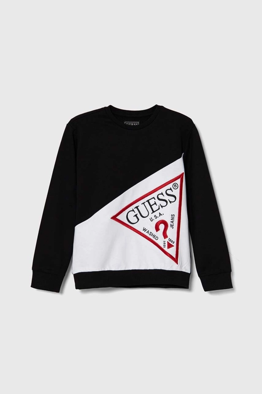 Dječja pamučna dukserica Guess L4YQ04.KA6R4.9BYH crna AW24