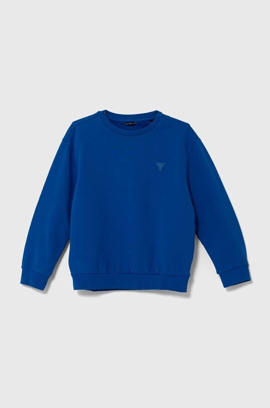 Guess bluza bawełniana dziecięca aplikacja niebieski L4YQ05.KAD73.9BYH
