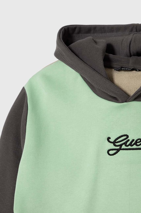 Chlapec Detská bavlnená mikina Guess L4YQ10.KA6R3.9BYH zelená