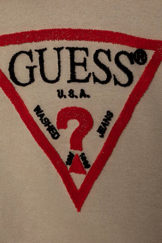 Хлопчик Дитяча бавовняна кофта Guess N4RQ07.KAD74.9BYH бежевий