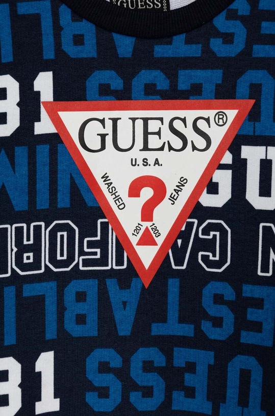 CHLAPEC Dětská bavlněná mikina Guess N4YQ02.KA6R3.9BYH námořnická modř