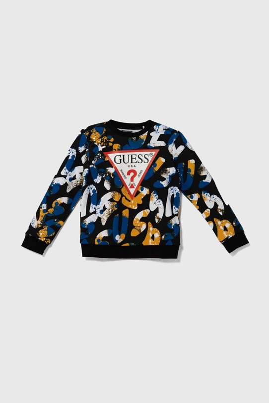 Guess bluza bawełniana dziecięca wzorzyste niebieski N4YQ02.KA6R3.9BYH