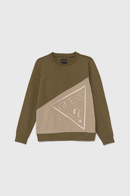 Guess hanorac de bumbac pentru copii imprimeu verde N4YQ04.KA6R4.9BYH
