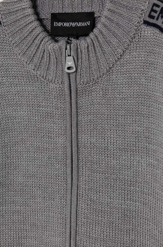Emporio Armani cardigan de lână pentru copii gri 6D4M58.4MJAZ