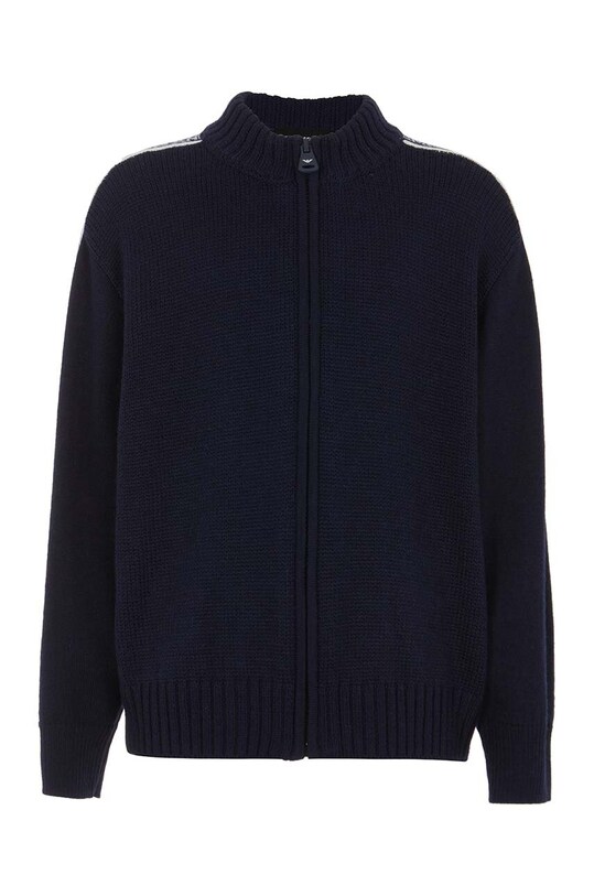 Детский шерстяной кардиган Emporio Armani тонкий тёмно-синий 6D4M58.4MJAZ