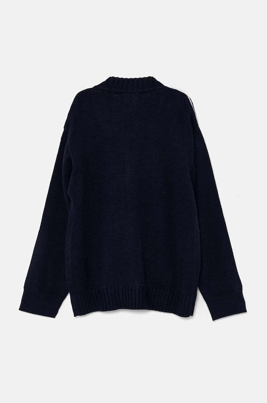 Emporio Armani kardigan wełniany dziecięcy 6D4M58.4MJAZ granatowy AW24