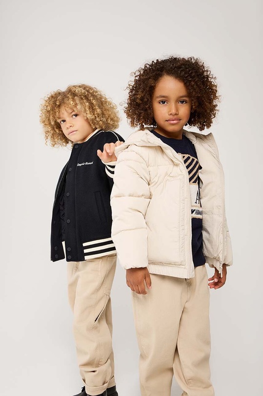 Dětská bavlněná mikina Emporio Armani béžová 6D4MJ9.3J5XZ