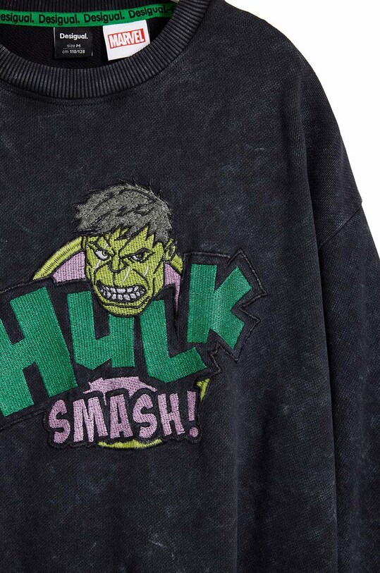Desigual hanorac de bumbac pentru copii HULK verde 24WBSK05