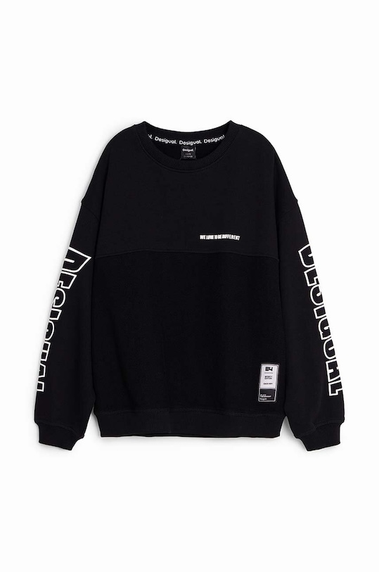 Desigual hanorac de bumbac pentru copii 24WBSK03 negru AW24