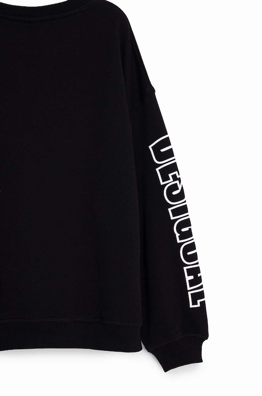 Desigual hanorac de bumbac pentru copii 24WBSK03 negru