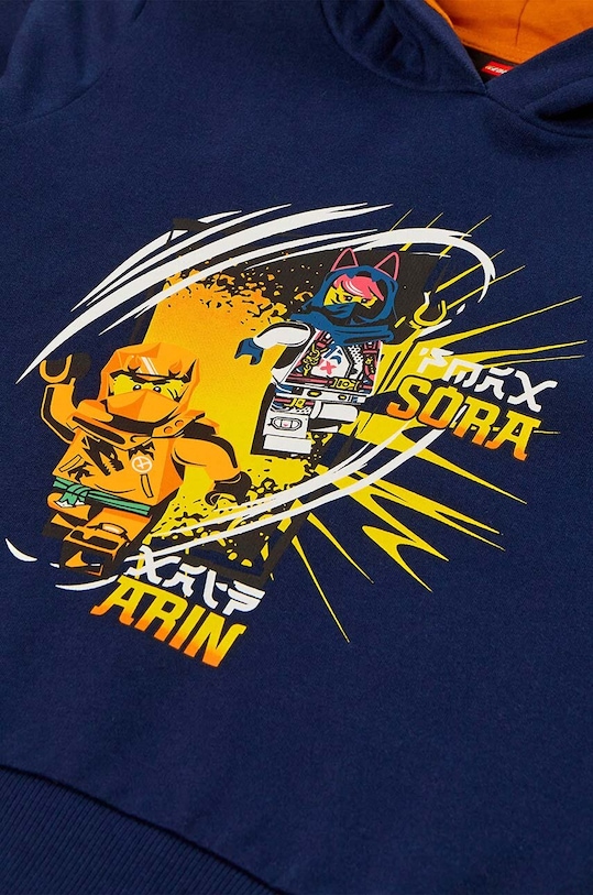 Lego hanorac de bumbac pentru copii LWSCOUT 612 bleumarin 12011308