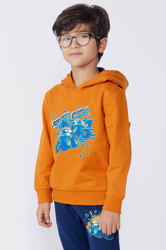 Детская хлопковая кофта Lego LWSCOUT 611 с капюшоном оранжевый 12011314