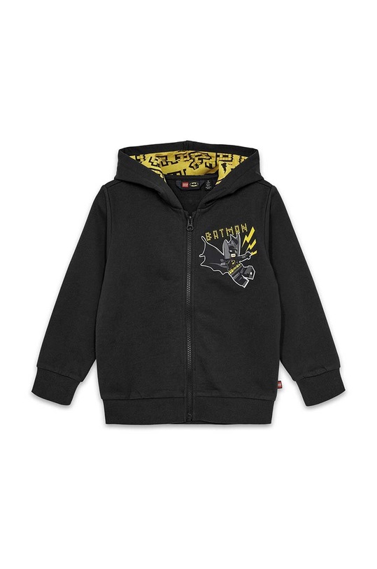 Lego hanorac de bumbac pentru copii LWSCOUT 605 12011330 negru AW24