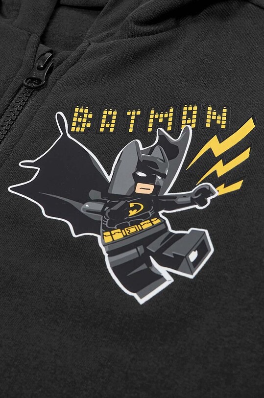 Lego hanorac de bumbac pentru copii LWSCOUT 605 negru 12011330