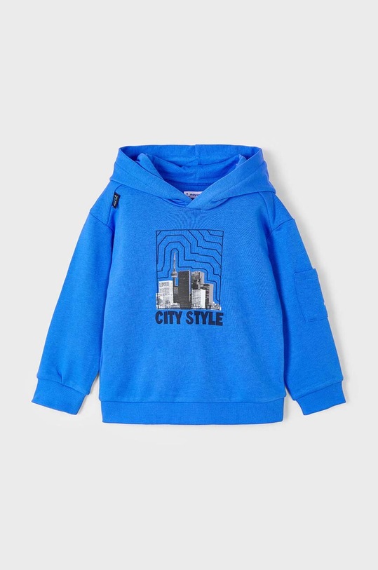 Детская кофта Mayoral с капюшоном голубой 4453.5E.Mini.9BYH