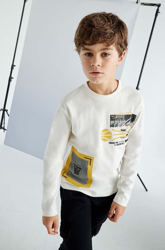 Dětská bavlněná mikina Mayoral 7091.7E.Junior.9BYH zelená