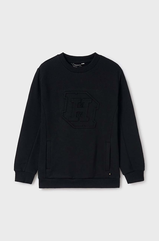Mayoral bluza dziecięca aplikacja czarny 7448.7C.Junior.9BYH