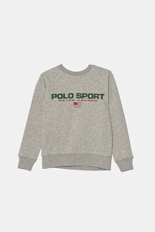 Dječja dukserica Polo Ralph Lauren bez kapuljače siva 323962110004