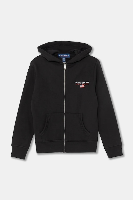 Dětská mikina Polo Ralph Lauren s kapucí černá 323962117001
