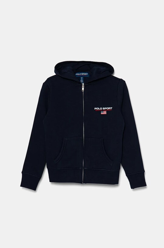 Детски суичър Polo Ralph Lauren с качулка тъмносин 323962117002