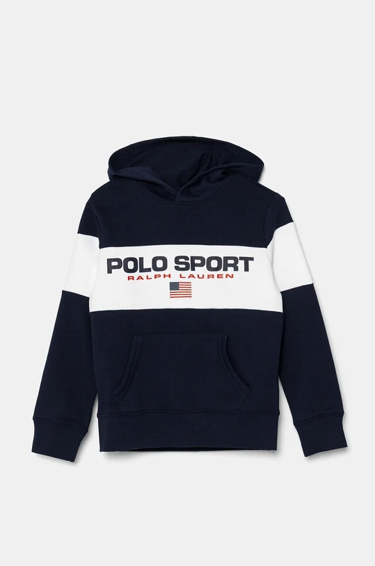 Dětská mikina Polo Ralph Lauren s kapucí námořnická modř 323962119001