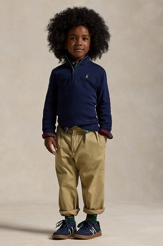 Polo Ralph Lauren hanorac de bumbac pentru copii 322952436001 bleumarin
