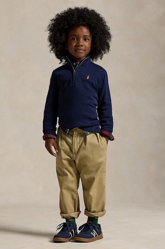 Дитяча бавовняна кофта Polo Ralph Lauren 322952436001 темно-синій