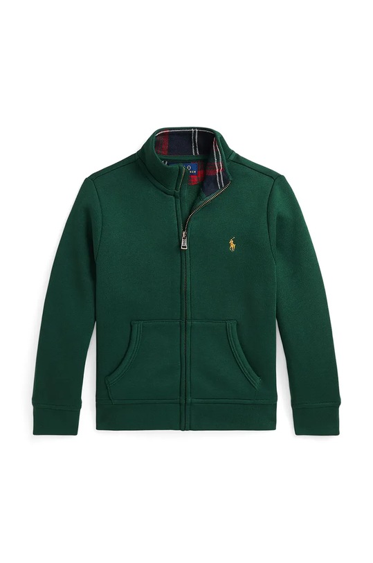 Dětská bavlněná mikina Polo Ralph Lauren bez kapuce zelená 322953025001