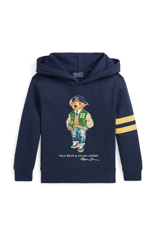 Detská mikina Polo Ralph Lauren s kapucňou tmavomodrá 322960441001