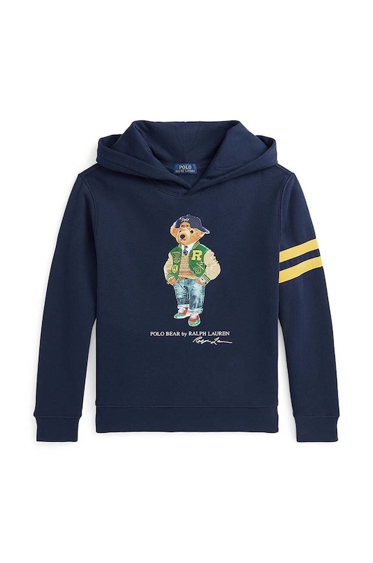 Detská mikina Polo Ralph Lauren s kapucňou tmavomodrá 323960441001