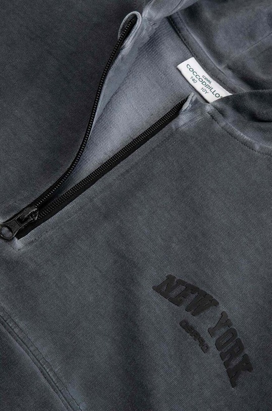 Dětská bavlněná mikina Coccodrillo ZC4132301ABJ šedá