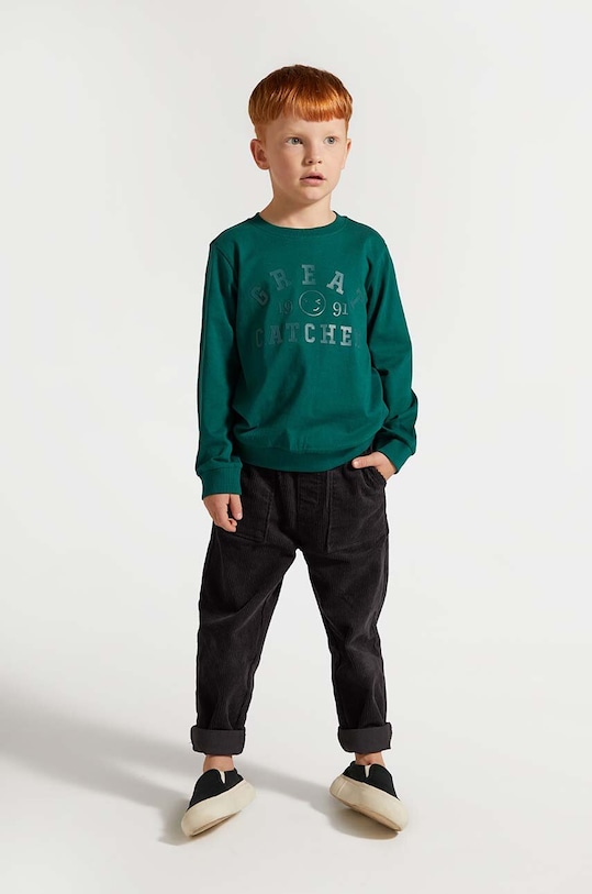 Детски памучен суичър Coccodrillo ZC4143103ABK