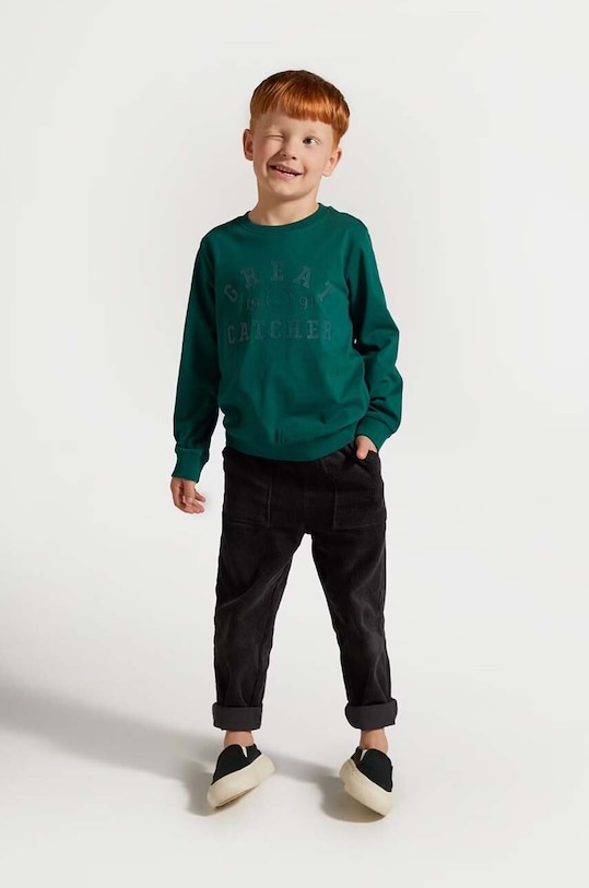 Детски памучен суичър Coccodrillo ZC4143103ABK