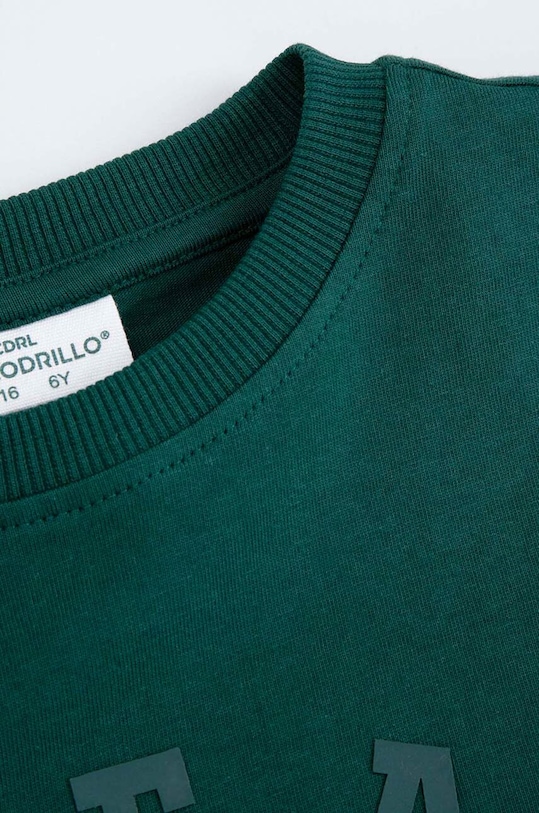 Детски памучен суичър Coccodrillo зелен ZC4143103ABK